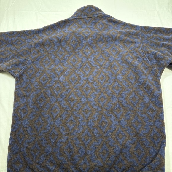 Vintage Synchilla MENS XL Patagonia Fleece BLK NAVY PRINT Rare Design - Picture 8 of 9